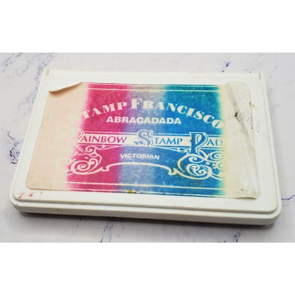 Permanent Blue Ink Pad for Stamping Vintage Abracadada Victorian